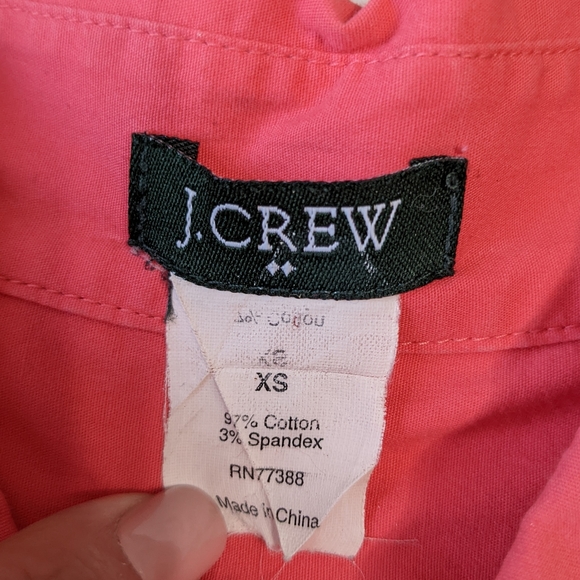 J. Crew Coral fitted Button Down Shirt Women's Size XS - Picture 4 of 6
